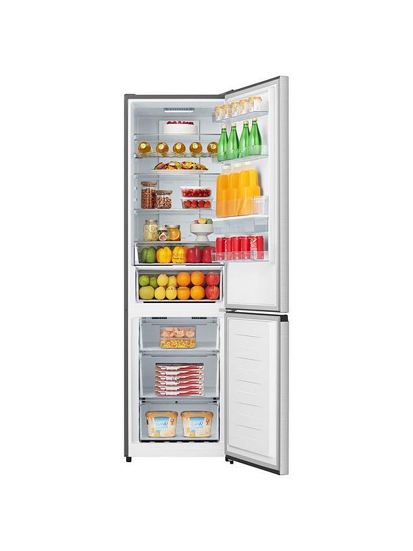 Hisense RB435N4WCE 60cm Wide, Total No Frost, Freestanding Fridge Freezer - Stainless Steel - Image 2